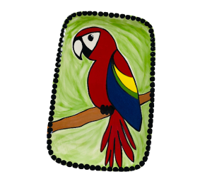 Salt Lake City Scarlet Macaw Plate