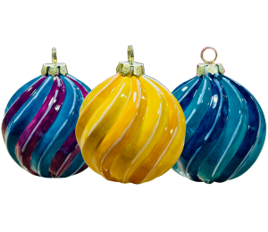 Salt Lake City Jewel Toned Spiral Ornament